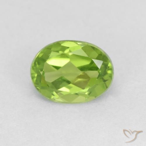 1.84ct Натуральный Ярко-зеленый Перидот, Овал, Чистота VS