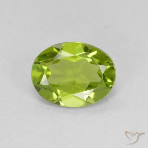 1.81ct Натуральный Ярко-зеленый Перидот, Овал, Чистота VS