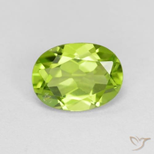 1.43ct Натуральный Средний зеленый Перидот, Овал, Чистота VS