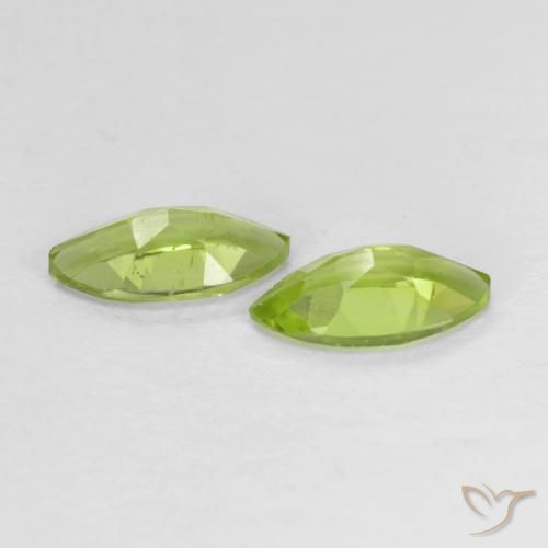 1.25 карата, натуральный Средний зеленый Перидот, Маркиза, Чистота VS