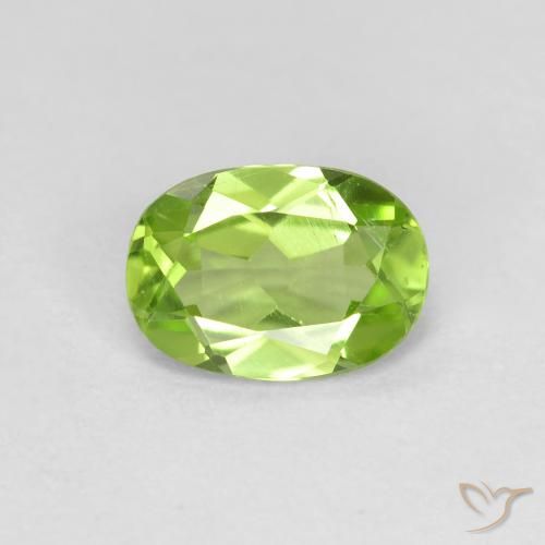 0.78ct Натуральный Средний зеленый Перидот, Овал, Чистота VS