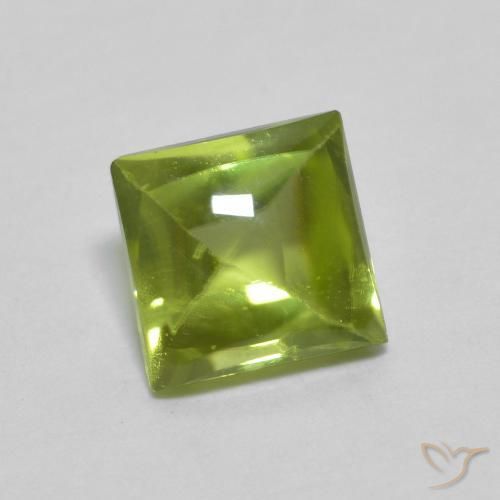 0.72ct Натуральный Средний зеленый Перидот, Квадрат, Прозрачный