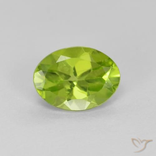 1.16ct Натуральный Ярко-зеленый Перидот, Овал, Чистота VS
