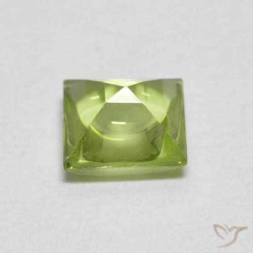 0.78 карата, натуральный Ярко-зеленый Перидот, Квадрат, Прозрачный