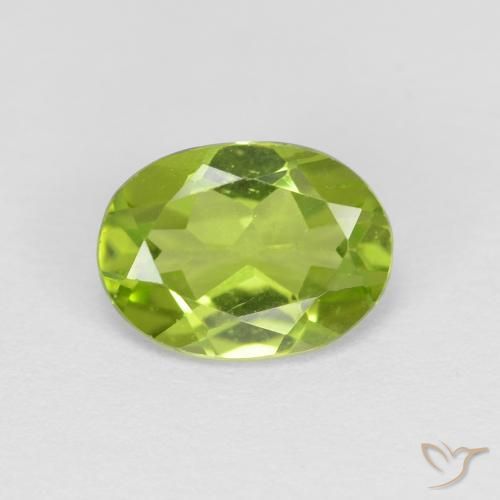 1.33ct Натуральный Желтовато-зеленый Перидот, Овал, VVS-VS