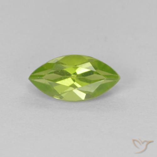 0.75ct Натуральный Ярко-зеленый Перидот, Маркиза, Чистота VS