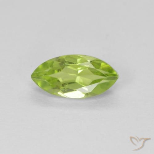 0.70ct Натуральный Желтовато-зеленый Перидот, Маркиза, Чистота VS