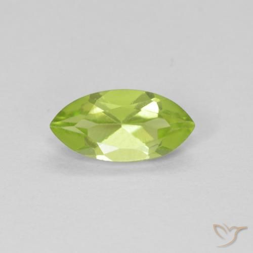 0.64ct Натуральный Ярко-зеленый Перидот, Маркиза, Чистота VS