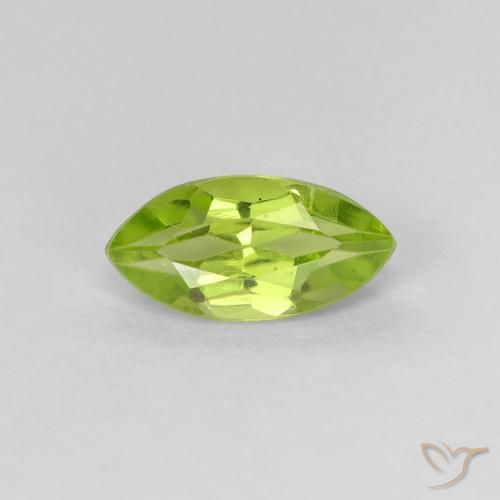 0.69ct Натуральный Желтовато-зеленый Перидот, Маркиза, VVS-VS