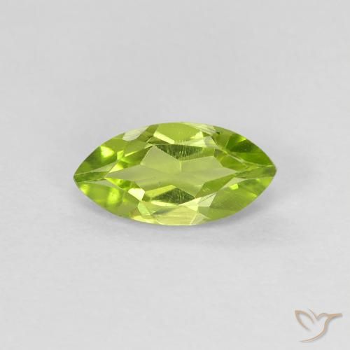 0.62ct Натуральный Желтовато-зеленый Перидот, Маркиза, VVS-VS
