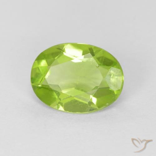 1.22ct Натуральный Средний зеленый Перидот, Овал, Чистота VS
