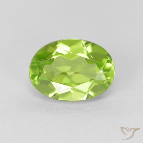 1.43ct Натуральный Средний зеленый Перидот, Овал, Чистота VS