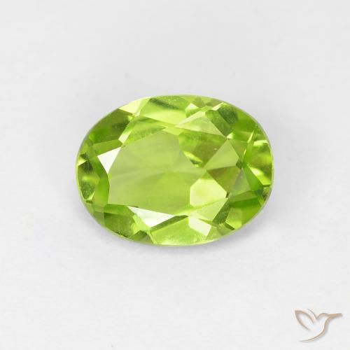 1.15ct Натуральный Желтовато-зеленый Перидот, Овал, VVS-VS