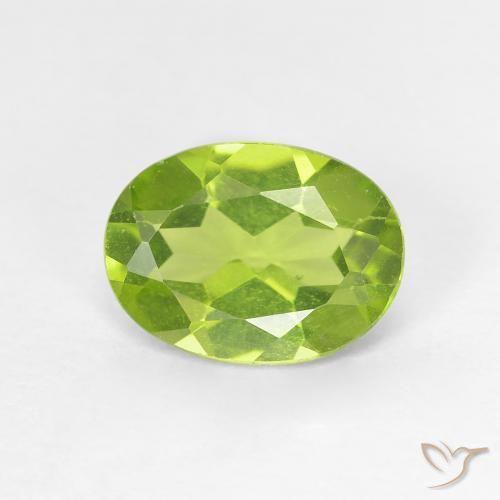 1.15ct Натуральный Желтовато-зеленый Перидот, Овал, Чистота VS