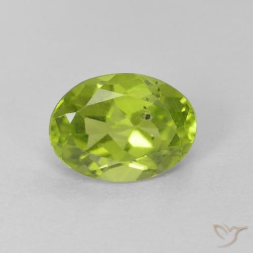 1.36ct Натуральный Средний зеленый Перидот, Овал, Чистота VS