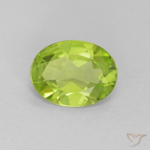 1.07ct Натуральный Средний зеленый Перидот, Овал, Чистота VS