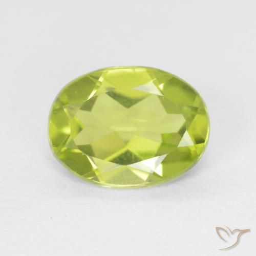 1.18ct Натуральный Желтовато-зеленый Перидот, Овал, VVS-VS