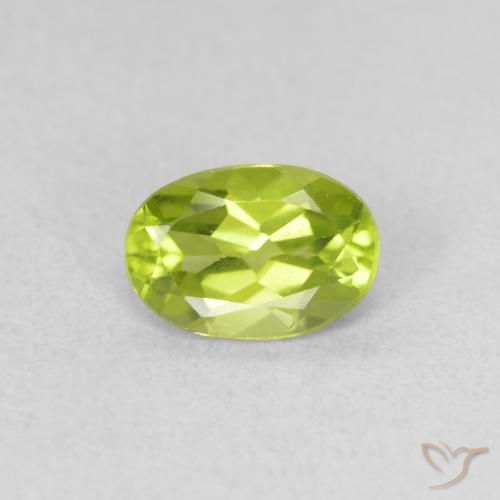 0.83ct Натуральный Живой желтовато-зеленый Перидот, Овал, VVS-VS