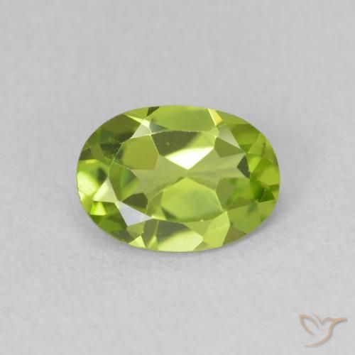 0.95ct Натуральный Средний зеленый Перидот, Овал, Чистота VS