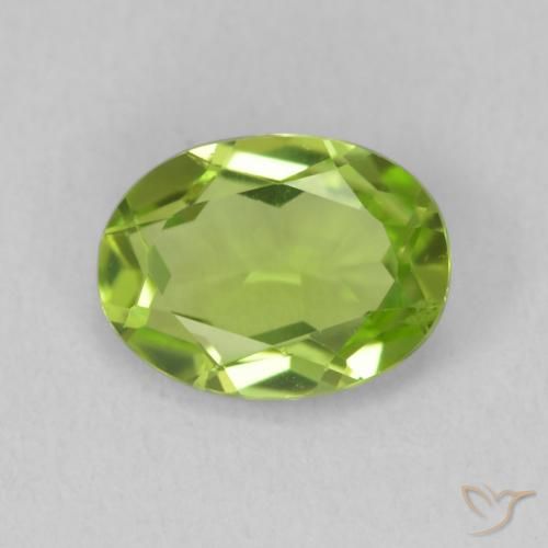 1.18ct Натуральный Ярко-зеленый Перидот, Овал, Чистота VS