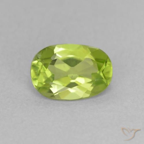0.84ct Натуральный Живой желтовато-зеленый Перидот, Овал, Чистота VS