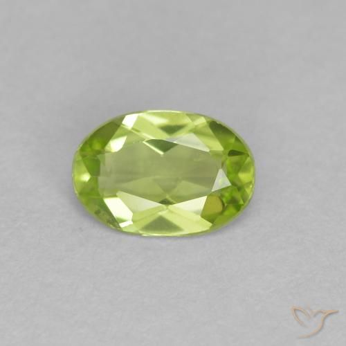 0.50ct Натуральный Ярко-зеленый Перидот, Овал, Чистота VS
