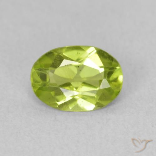 0.75ct Натуральный Живой желтовато-зеленый Перидот, Овал, Чистота VS