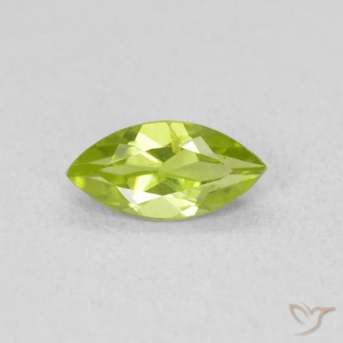 0.65ct Натуральный Желтовато-зеленый Перидот, Маркиза, Чистота VS