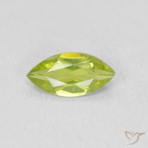 0.57ct Натуральный Ярко-зеленый Перидот, Маркиза, Чистота VS