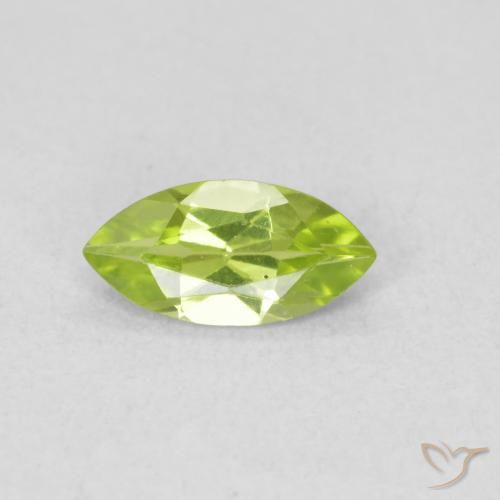 0.54ct Натуральный Желтовато-зеленый Перидот, Маркиза, Чистота VS