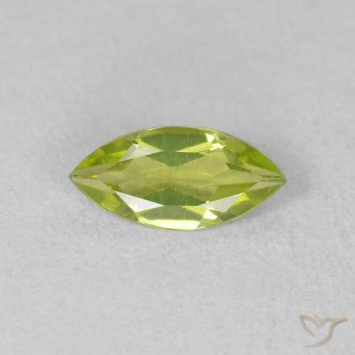 0.50ct Натуральный Ярко-зеленый Перидот, Маркиза, VVS-VS