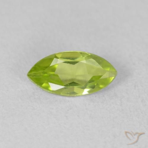 0.58ct Натуральный Ярко-зеленый Перидот, Маркиза, VVS-VS