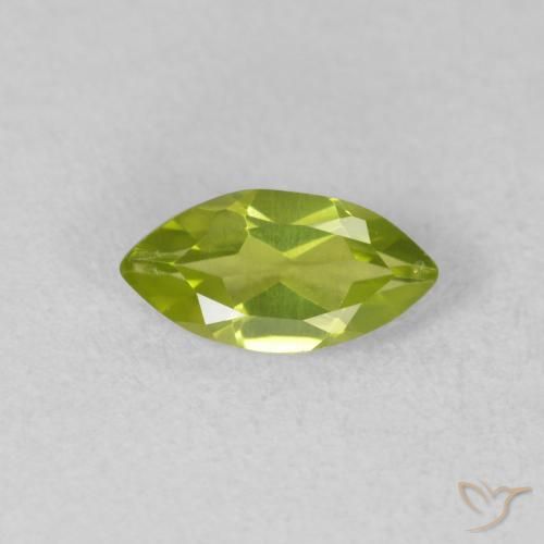 0.63ct Натуральный Ярко-зеленый Перидот, Маркиза, VVS-VS