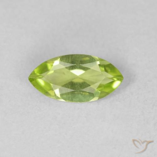 0.54ct Натуральный Светло-живой зеленый Перидот, Маркиза, VVS-VS