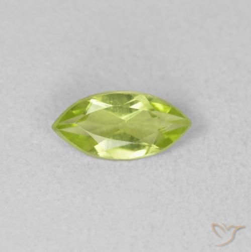 0.45ct Натуральный Ярко-зеленый Перидот, Маркиза, VVS-VS