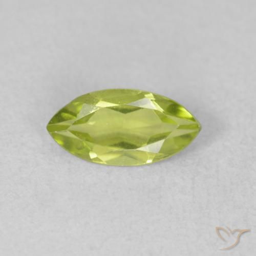 0.56ct Натуральный Ярко-зеленый Перидот, Маркиза, VVS-VS