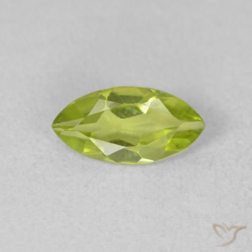 0.55ct Натуральный Ярко-зеленый Перидот, Маркиза, VVS-VS