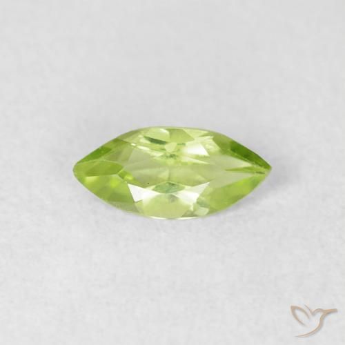 0.40ct Натуральный Светло-живой зеленый Перидот, Маркиза, Чистота VS