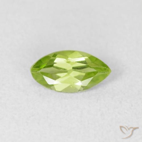 0.64ct Натуральный Светло-живой зеленый Перидот, Маркиза, Чистота VS