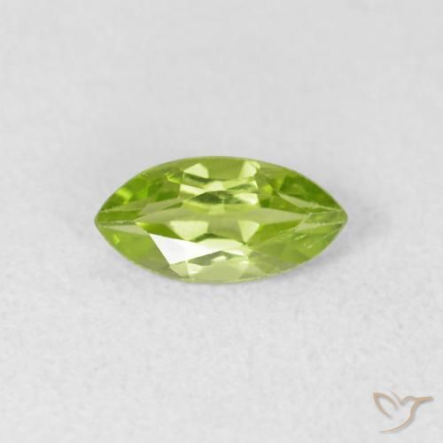 0.65ct Натуральный Светло-живой зеленый Перидот, Маркиза, Чистота VS