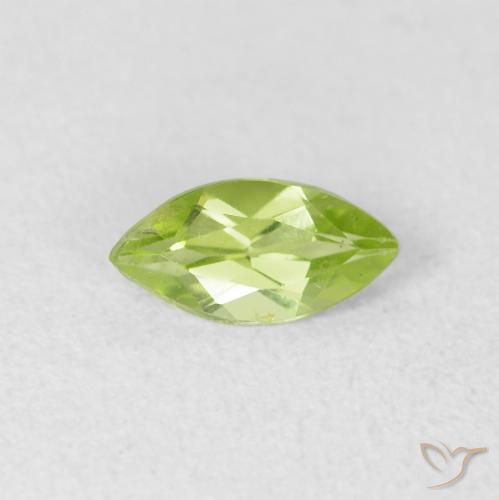 0.57ct Натуральный Светло-зеленый Перидот, Маркиза, Чистота VS