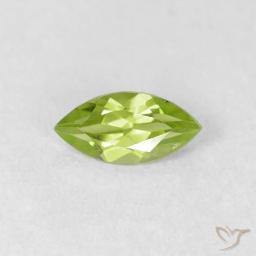 0.65ct Натуральный Ярко-зеленый Перидот, Маркиза, Чистота VS