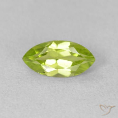 0.67ct Натуральный Ярко-зеленый Перидот, Маркиза, Чистота VS