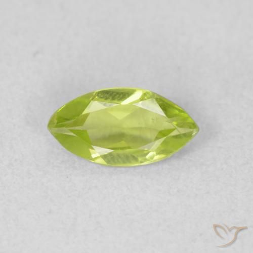 0.56ct Натуральный Желтовато-зеленый Перидот, Маркиза, Чистота VS