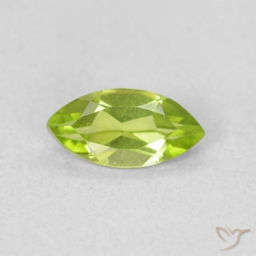 0.64ct Натуральный Ярко-зеленый Перидот, Маркиза, Чистота VS