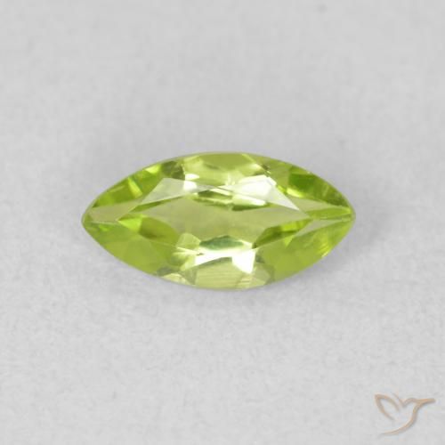 0.56ct Натуральный Желтовато-зеленый Перидот, Маркиза, Чистота VS