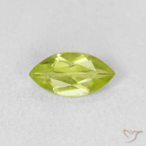 0.64ct Натуральный Ярко-зеленый Перидот, Маркиза, Чистота VS
