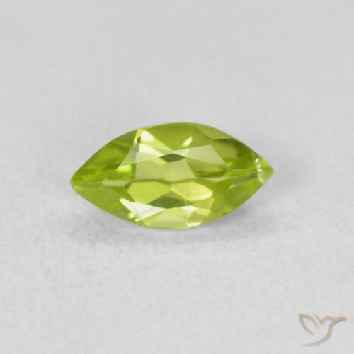 0.62ct Натуральный Ярко-зеленый Перидот, Маркиза, Чистота VS