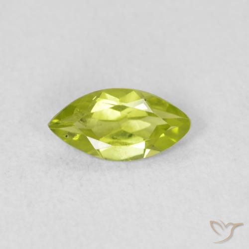 0.53ct Натуральный Ярко-зеленый Перидот, Маркиза, Чистота VS