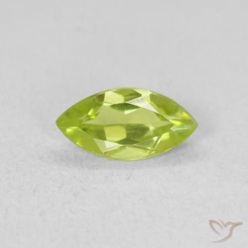 0.58ct Натуральный Желтовато-зеленый Перидот, Маркиза, VVS-VS